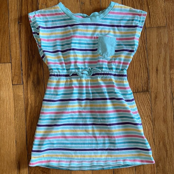 HANNA ANDERSSON MultiStripe Sleeveless Casual Dress Girls 90 or 3T - Picture 1 of 3